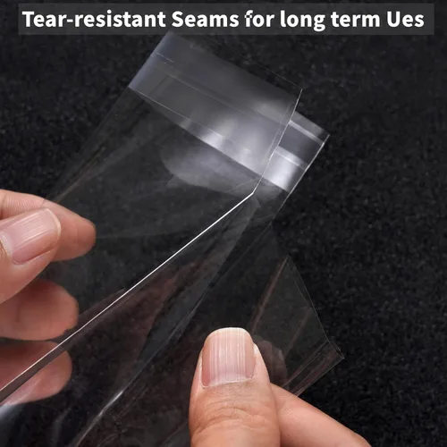 Miniatura 9 de 200 bolsas de plástico transparente - 3.5 x 5.5 pulgadas, 1.4 mil de grosor, bolsas de celofán con adhesivo resellable para golosinas, panadería