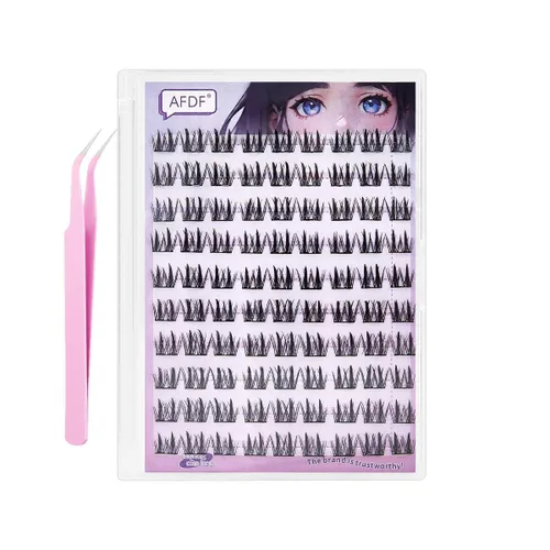 Miniatura 9 de Extensión de Pestañas DIY Efecto 3D Natural Individual 9/11/12mm Pestañas 80 Racimos Pestañas de Volumen Set Mixto, Extensión de Pestañas Caseras