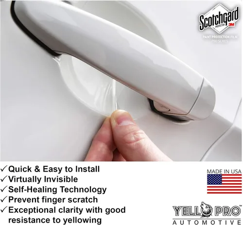 Miniatura 5 de YelloPro - Protector de pintura transparente para manija de puerta 3M Scotchgard antiarañazos, protector de pintura para Jeep Wrangler 2Dr 4Dr SUV