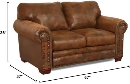 Miniatura 3 de American Furniture Classics Sofá biplaza de microfibra Buckskin en marrón