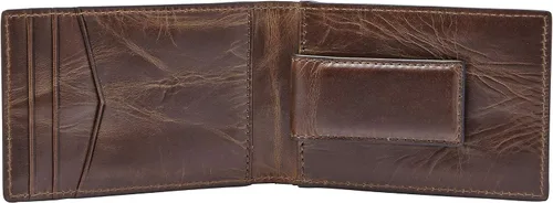 Miniatura 46 de Fossil Cartera Anderson de piel delgada y minimalista con bolsillo frontal plegable para hombre