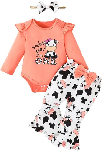 Miniatura 8 de Traje de primer cumpleaños para niña - Holy Cow I'm One
