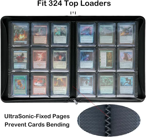 Miniatura 2 de Carpeta de carga superior, capacidad para más de 300 cargadores superiores, álbum de almacenamiento de tarjetas con cargador superior de 9
