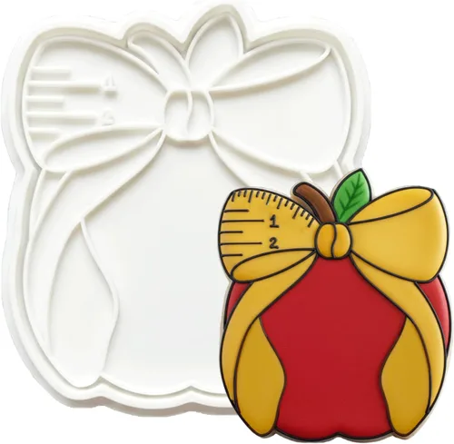 Miniatura 15 de Juego de cortador de galletas de regreso a clases con sellos de émbolo, 11 piezas, regalos de cocina, cumpleaños, vacaciones, ácido poliláctico 3D