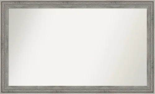 Miniatura 539 de Amanti Art Espejo de pared personalizado no biselado (24.5 x 24.5 pulgadas), marco gris marrón alta, varios tamaños personalizados, espejo de baño