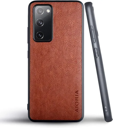 AIORIA Funda protectora completa para Samsung Galaxy S20 FE 5G, 6.5 pulgadas Premium PU cuero cubierta retro negocio diseño completo funda Marrón