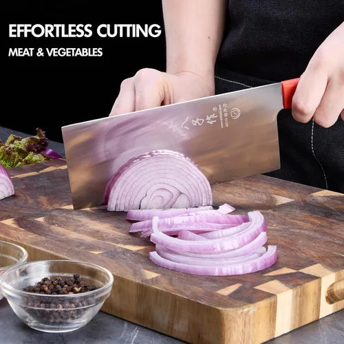 Miniatura 7 de Juego de cuchillos de cocina SHI BA ZI ZUO, cuchillo de carne, cuchillo de chef, cuchillo santoku profesional con mango de diseño ergonómico