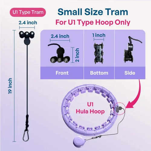 Miniatura 5 de Leann L!fe U1-30 Knots Waist 61”, Magnetic Lock Smart Weighted Hula Hoop for Adults Weight Loss, Infinity Hoop Plus Size, Children Adult Home