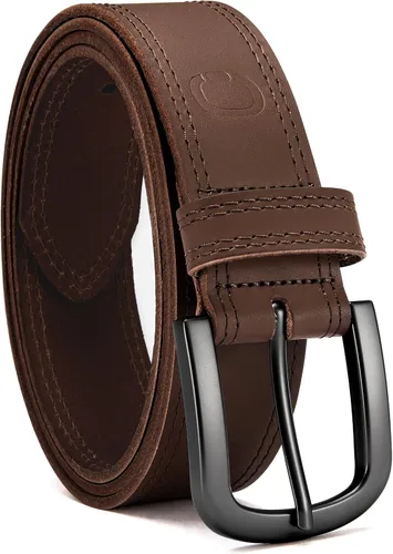 Miniatura 23 de CHAOREN Cinturón de cuero de grano completo para hombre, cinturones de trabajo para hombres, resistentes, uso diario para pantalones de mezclilla
