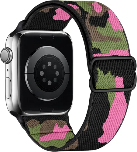 Miniatura 24 de Correas elásticas de nailon compatibles con Apple Watch de 1.496 pulgadas, 1.575 pulgadas, 1.614 pulgadas, 1.654 pulgadas, 1.732 pulgadas, 1.732
