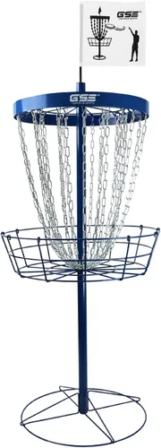 Miniatura 12 de GSE Games & Sports Expert PRO - Cesta portátil de golf de disco, 12 cadenas/24 cadenas, disco volador de metal, cestas de práctica de golf