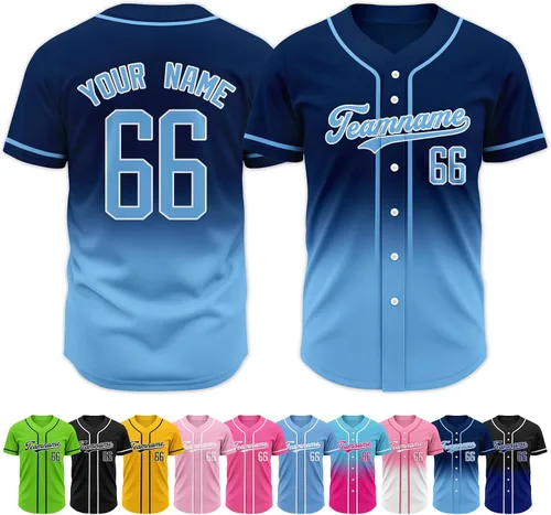 Miniatura 35 de Custom Baseball Jersey Stitched Personalized Name Number Baseball Shirts Sports Uniform for Men Women Boy