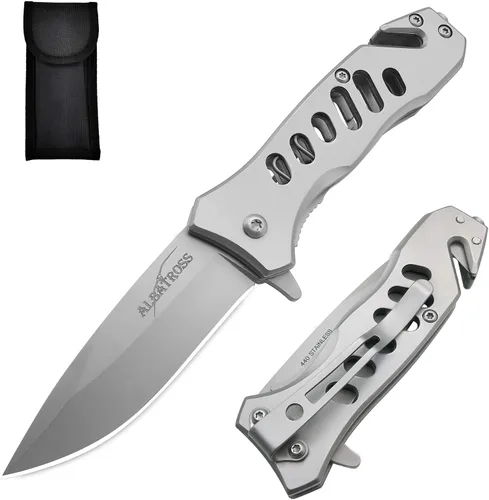 ALBATROSS EDC - Navaja táctica plegable de bolsillo genial y afilada, cuchillos de apertura asistida por resorte SpeedSafe con bloqueo de línea,