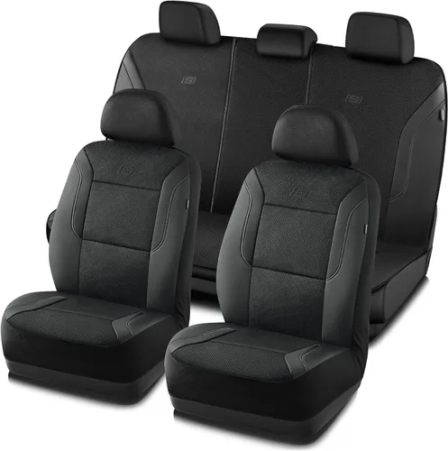 Miniatura 23 de Fundas de asiento de coche de espuma viscoelástica Skechers, fundas de asiento gruesas de malla Air Cool, fundas de asiento de coche para asientos