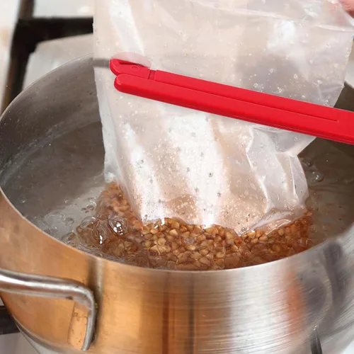Miniatura 5 de Abridor de bolsas de alimentos, abridor de bolsas de alimentos de plástico, hoja de acero inoxidable, exprimidor de bolsas de alimentos con ventosa