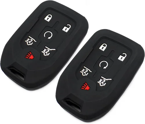 Funda de silicona para llavero para Chevy Chevrolet Tahoe Suburban 3500 HD GMC Terrain Yukon XL 1500 GM Smart 6 botones | Accesorios para automóvil
