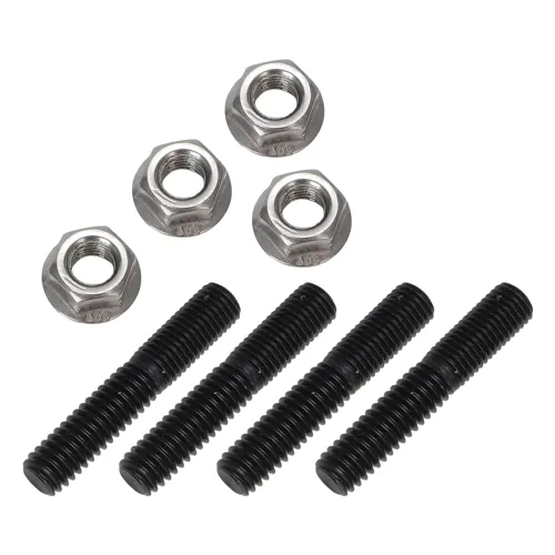 Miniatura 9 de Tuercas y Espárragos de Escape para Harley Big Twin 1984-2015 Sportster XL 1986-2015 Reemplaza #16715-83 Plateado