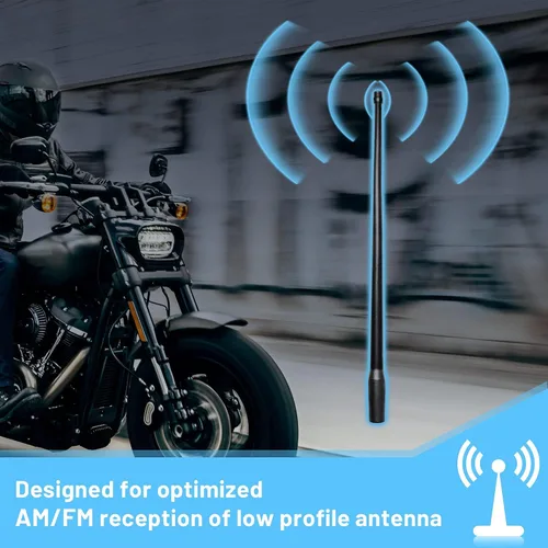 Miniatura 3 de Anina Paquete de 1 mástil de antena de 13 pulgadas para Harley Davidson 1998-2022 antena aérea de motocicleta para recepción de señal de radio