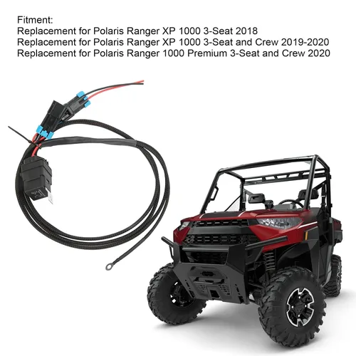 Miniatura 2 de Aramox Arnés de cable de luz de respaldo para Polaris 1000, arnés de cableado de luz inversa de 12 V 40 A de repuesto de cable de lámpara de respaldo