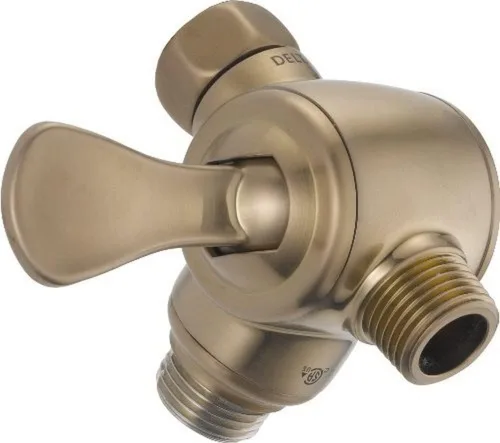 Delta Faucet U4929-CZ-PK Desviador de brazo de ducha de 3 vías para ducha de mano, bronce champán