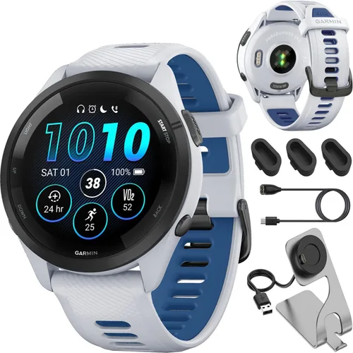Miniatura 11 de Garmin 010-02810-03 Forerunner 265S Reloj inteligente GPS Negro/Amp Amarillo Bundle con Deco Essentials Exclusivo 26 Meses CPS Paquete de Protección