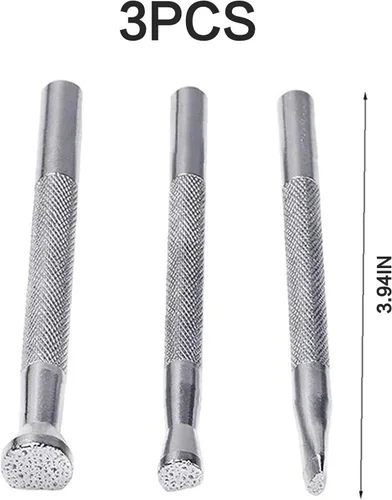 Miniatura 2 de Paquete de 3 sellos de cuero herramienta de estampado de cuero para trabajo de cuero, herramientas de artesanía de cuero, kit de estampado de fondo