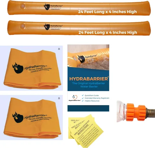 Miniatura 8 de La barrera de inundación original HydraBarrier estándar – 6 pies de largo x 4 pulgadas de alto – Alternativa ligera y reutilizable – Control