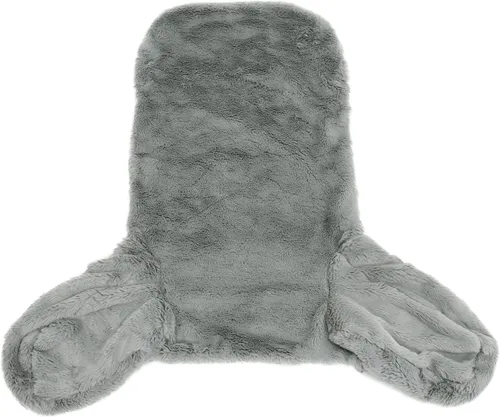 Funda de almohada de lectura de piel sintética (solo funda, sin relleno) para rellenos triturados, funda de almohada extraíble con bolsillos para
