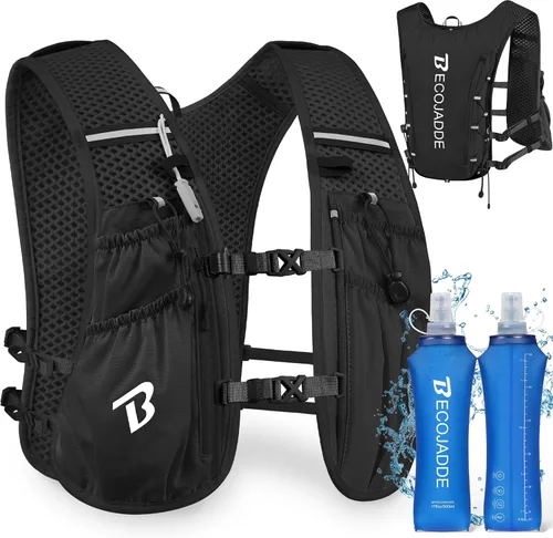 Miniatura 20 de BECOJADDE Chaleco de Hidratación Mochila para Correr para Hombres Mujeres, Mochila de Hidratación Ligera de 5L para Correr, Chaleco de Hidratación
