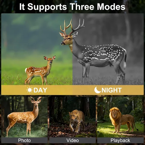 Miniatura 3 de Gafas de visión nocturna infrarroja 4K para adultos, zoom digital 8X, pantalla TFT de 3 pulgadas, luz IR ajustable, tarjeta de 32 GB para fotos