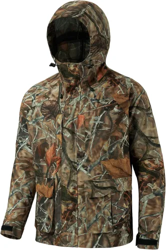 Miniatura 10 de BASSDASH Walker - Chaquetas transpirables e impermeables para pesca y caza con tela exterior silenciosa para hombres y mujeres en 7 tamaños