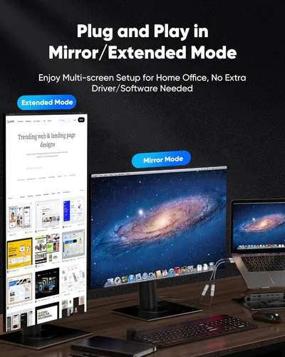 Miniatura 5 de Highwings Adaptador de DisplayPort 4K a HDMI, Unidireccional DP 1.2 de Computadora a Pantalla HDMI 2.0, Adaptador de DisplayPort a HDMI