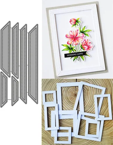 Mvchifay Plantillas de metal para álbumes de recortes, herramienta de bricolaje para manualidades, acero al carbono, para hacer tarjetas de papel