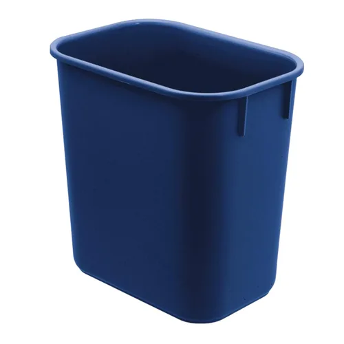 Miniatura 2 de Acrimet Papelera para escritorio, 3.25 galones, 13 cuartos de galón, 12 litros, basurero (plástico) (color azul) (juego de 4)