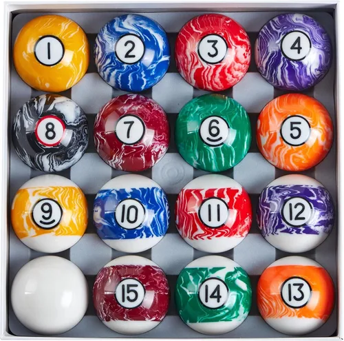 Miniatura 5 de Billmart Juego de 16 bolas de billar para mesa de billar Mármol Premium