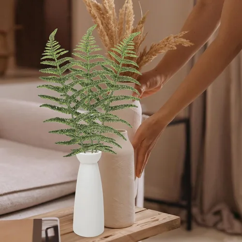 Miniatura 3 de Púas y aerosoles para árbol de Navidad: hojas de purpurina de Navidad, hojas artificiales con purpurina, adorno colgante para árbol de Navidad