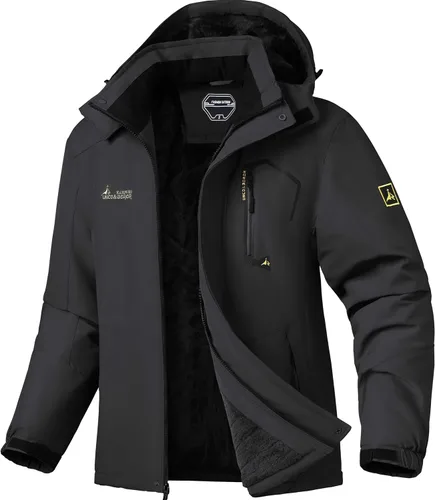 Miniatura 9 de Chaqueta de esquí para hombre, impermeable, cálida, abrigo de nieve de invierno para senderismo