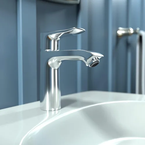 Miniatura 2 de hansgrohe Metris 31204001 - Grifo de lavabo de baño moderno de 1 manija y 7 pulgadas de alto, cromado