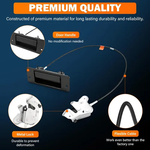 Miniatura 3 de Manija de puerta lateral derecha para Ford E150 E250 E350 Econoline Van Super Duty 1992-2009 RH Lado del pasajero Puerta con bisagras Puerta