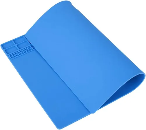 Miniatura 5 de Tapete de silicona para soldar, 13.8 x 19.8 pulgadas, tapete controlado eléctrico, calor de 932.0 °F, tapete antiestático multiusos para reparación