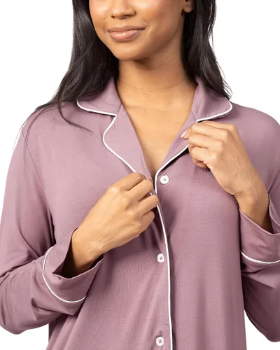Miniatura 4 de Kindred Bravely Camisón de lactancia con botones Clea Camisón de maternidad de manga larga