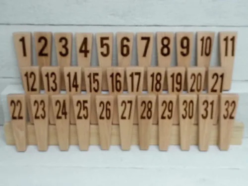 Miniatura 6 de Mango de grifo de cerveza personalizado Forma cónica de madera maciza numerada (numerada corta)