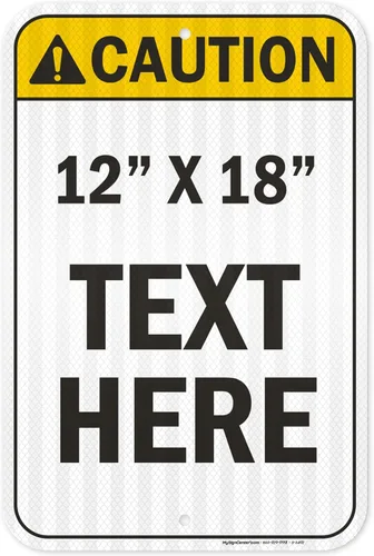 Miniatura 62 de Primer letrero de seguridad personalizado, letrero ANSI, compatible con Osha, 12 x 18 pulgadas, HDPE de 55 mil de grosor