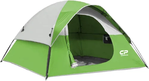 CAMPROS CP 3 Person Tent, Dome Tents for Camping with Rainfly, Waterproof Camping Tent Easy Set Up, Portable Family Tent with Large Mesh Window &