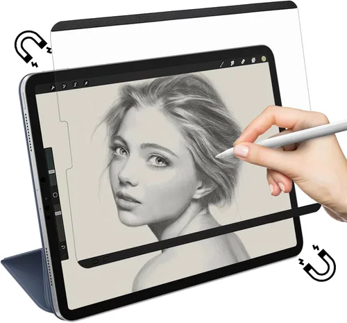Miniatura 10 de Magnetic Paper-Textured Screen Protector for iPad Mini 7 (2024) and iPad Mini 6 (2021) 8.3 Inch, Removable and Washable Matte Writing Film