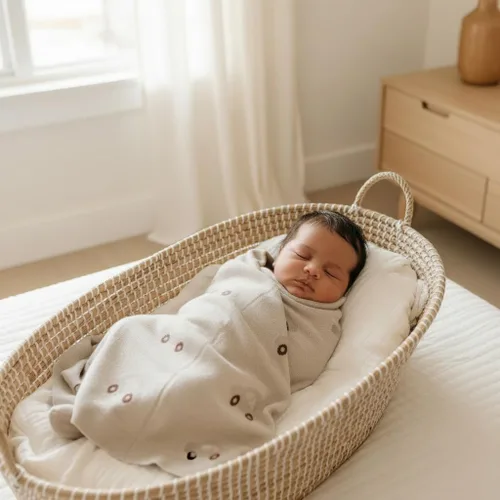Miniatura 6 de Manta para recibir bebés Bleu La La para niños, 100% algodón suave como la mantequilla, acogedora, manta envolvente para cochecito, regalo para baby