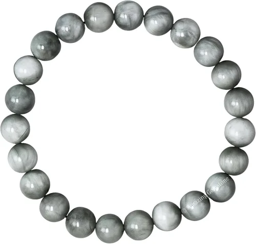 Miniatura 505 de Amazing Gemstone Pulsera de cristal para mujeres y hombres, pulsera de cristal curativo de protección, pulsera elástica con cuentas de piedras