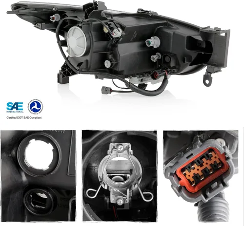Miniatura 2 de AKKON - Compatible con modelos Infiniti Jx35 2013 / 2014-2015 QX60 OE HID modelo proyector LED conjunto de faros delanteros