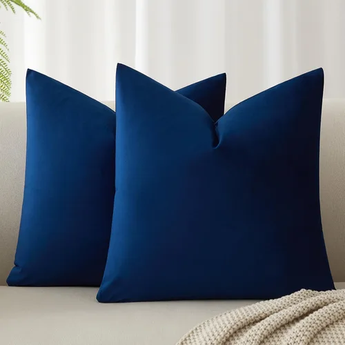 Miniatura 82 de Juspurbet - Juego de 2 fundas decorativas de terciopelo para cojines, fundas suaves para sofá, cama o sillón con cremallera oculta, para sala