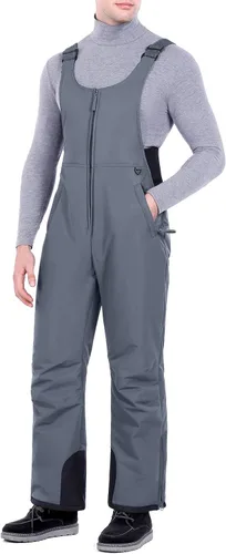 Sportneer Pantalones de nieve para hombre, overoles aislados para la nieve que te mantienen caliente y seco para snowboard y esquí
